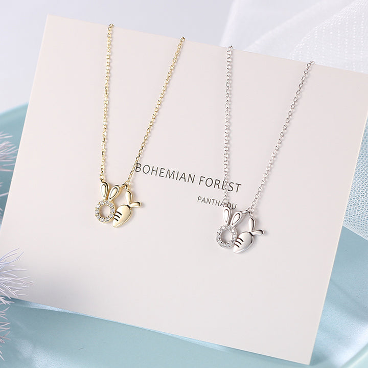 Latest 18K Gold Plated Rabbit Cute Gift Trending Necklace For Girl Jewelry