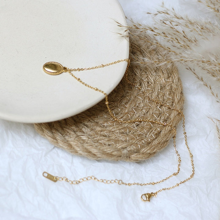 All-Match Daily Golden Pendant Clavicle Necklace