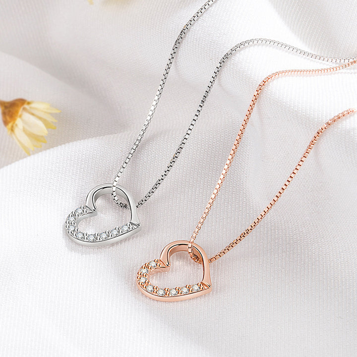 Women's Simple Peach Heart Necklace